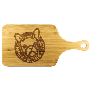 teelaunch Wood Cutting Boards Wood Cutting Board With Handle French Bulldog Club Wood Cutting Board With Handle