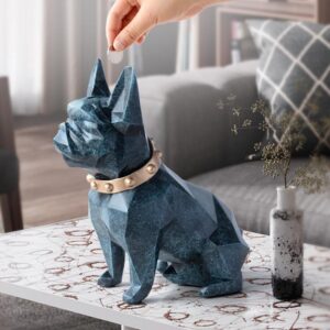 Frenchie World Shop Texture blue French Bulldog Coin Bank