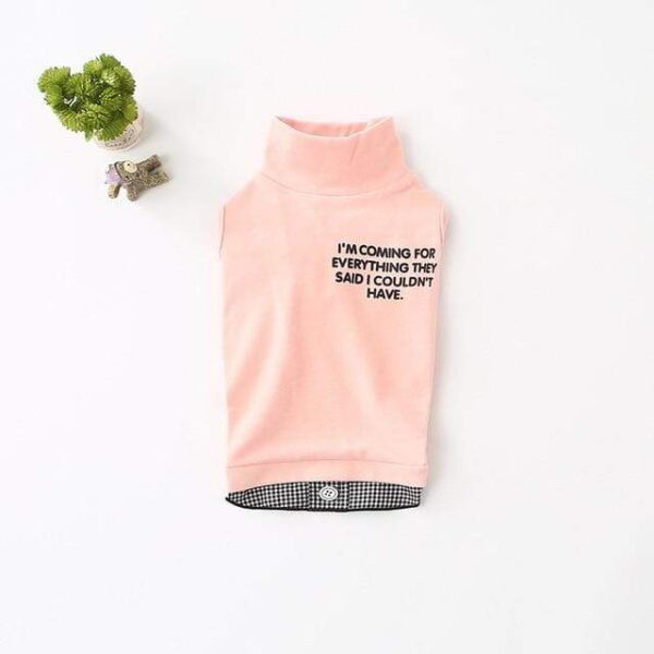 Frenchie World Shop Pink / L French Bulldog Cotton Turtleneck Sweatshirt