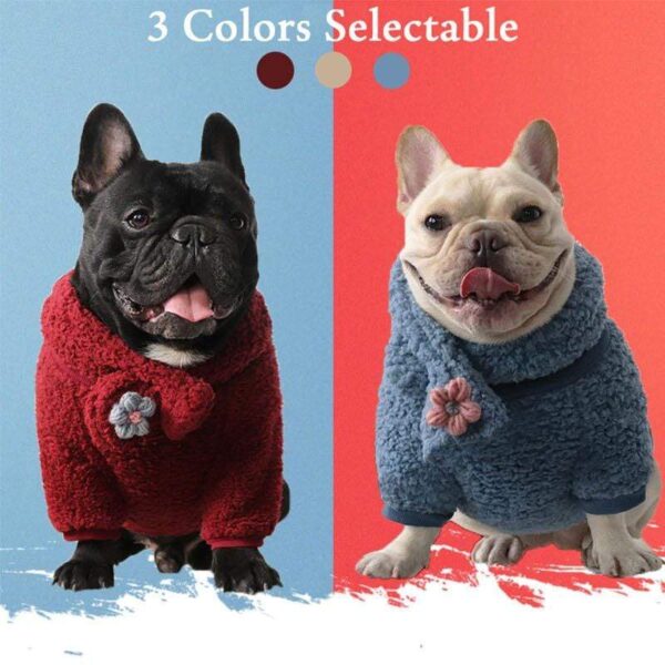 Frenchie World Shop French Bulldog Cuddling Sweater With Matching Scarf