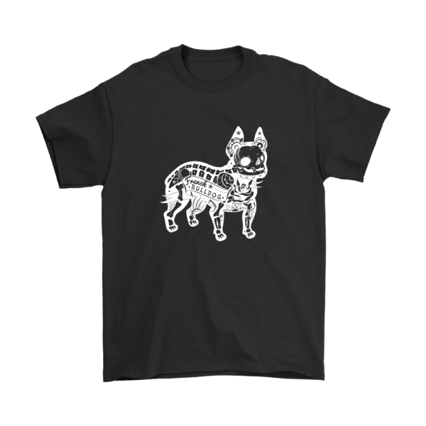 teelaunch T-shirt Gildan Mens T-Shirt / Black / S French Bulldog Deconstruction