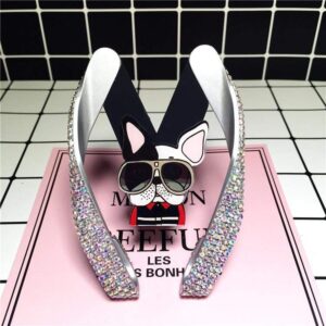 Frenchie World Shop French Bulldog Diamond Crystal Mobile Car Phone Holder