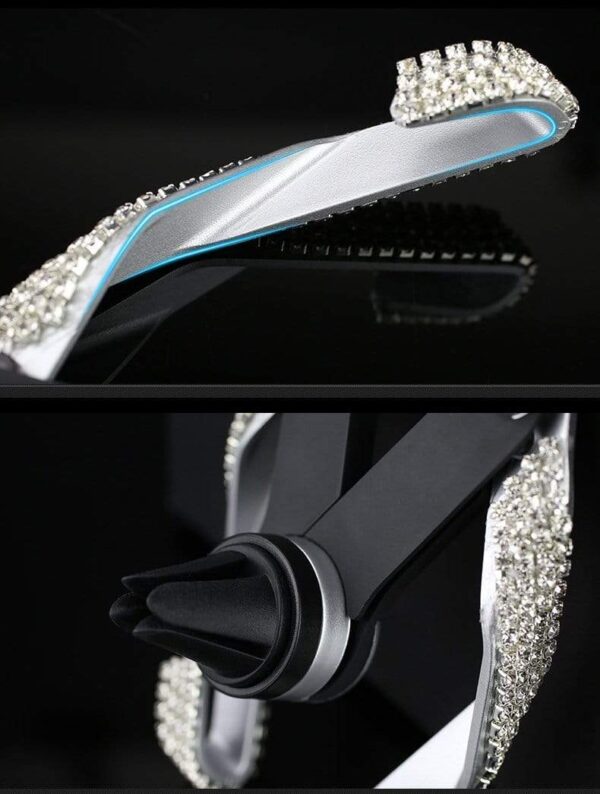 Frenchie World Shop French Bulldog Diamond Crystal Mobile Car Phone Holder
