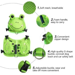 Frenchie World Shop French Bulldog Frog Dog Backpack Harness Set