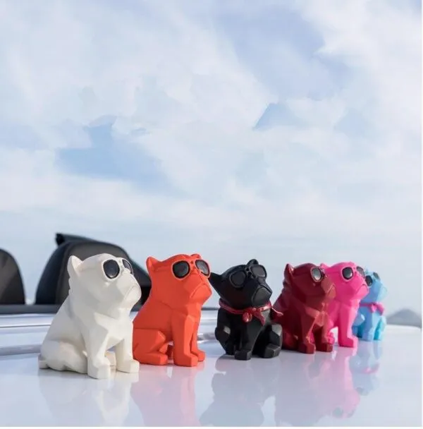 Frenchie World Shop French Bulldog Geometric Resin Sculpture