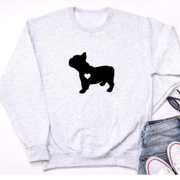 Frenchie World Shop Gray / S French Bulldog Graphic Sweatshirt Crewneck