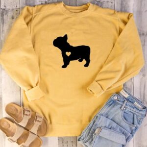 Frenchie World Shop Yellow / S French Bulldog Graphic Sweatshirt Crewneck