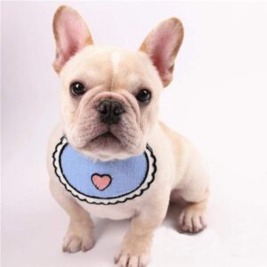 Frenchie World Shop Blue / 30cm-45cm French Bulldog Love Heart Bibs