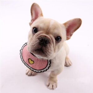 Frenchie World Shop Pink / 20cm-30cm French Bulldog Love Heart Bibs