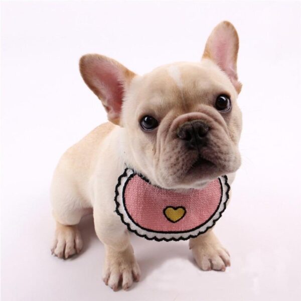 Frenchie World Shop Pink / 30cm-45cm French Bulldog Love Heart Bibs