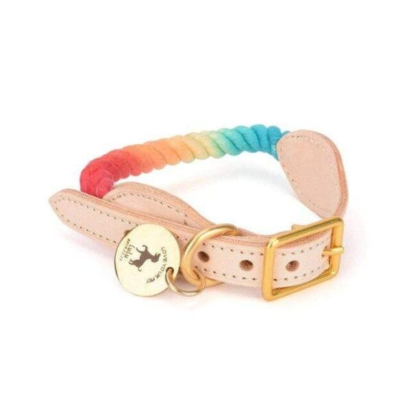 Frenchie World Shop Rainbow / XS French Bulldog Luxurious Rope Collar With ID Tag