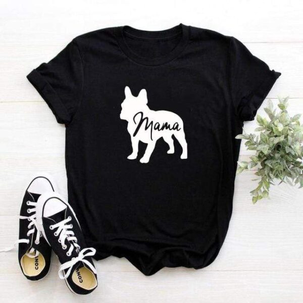 Frenchie World Shop WTQ2214black / S French Bulldog Mama T Shirt