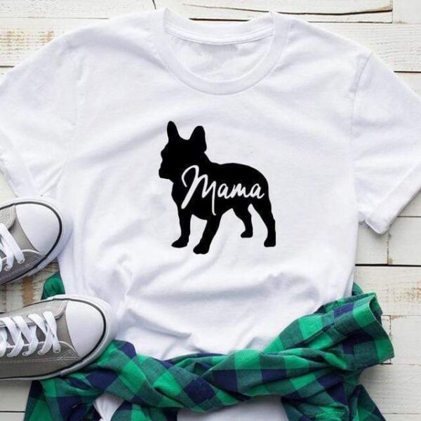 Frenchie World Shop WTQ2214white / S French Bulldog Mama T Shirt