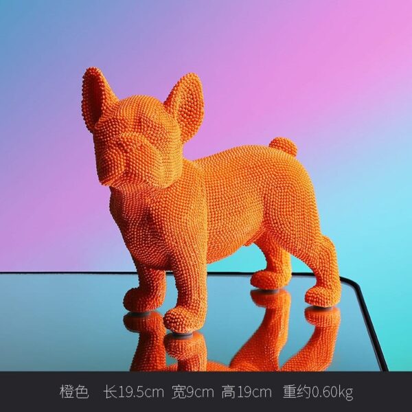 Frenchie World Shop orange French Bulldog Matte Zircons Statue