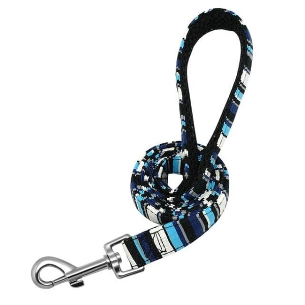 Frenchie World Shop blue 2 / L French Bulldog Mesh Padded Walking Leash