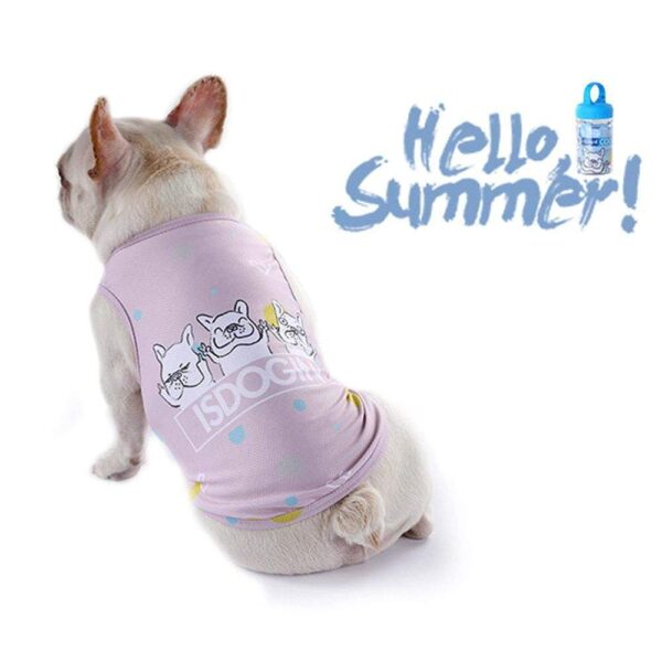 Frenchie World Shop Pink / L Clothes and cup French Bulldog Mesh Summer Cooling Vest