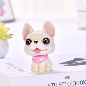 Frenchie World Shop French bulldog pink French Bulldog Noddling Head Car Toy