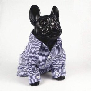 Frenchie World Shop blue / S French Bulldog Oxford Long Sleeve Shirt