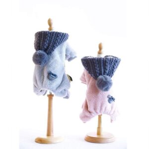 Frenchie World Shop French Bulldog Pajama With Knitted Hood