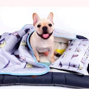 Frenchie World Shop French Bulldog Pillow and Blanket Bed Set