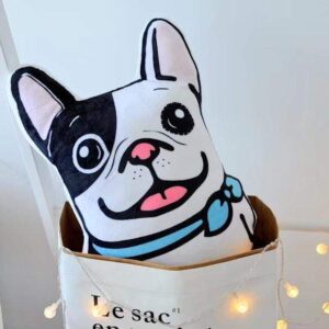 Frenchie World Shop WHITE / See below for size descriptions French Bulldog pillow