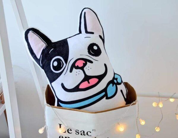 Frenchie World Shop WHITE / See below for size descriptions French Bulldog pillow