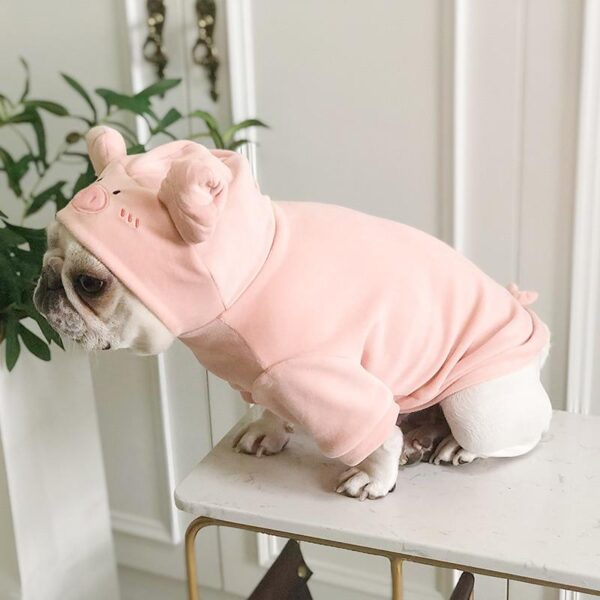 Frenchie World Shop French Bulldog Plush Pig Hoodie