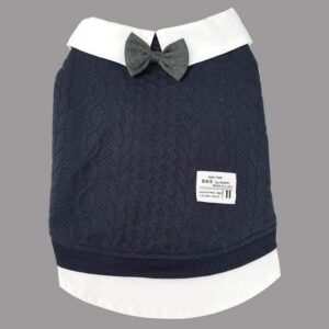 Frenchie World Shop Navy Blue / S French Bulldog Preppy Sweater