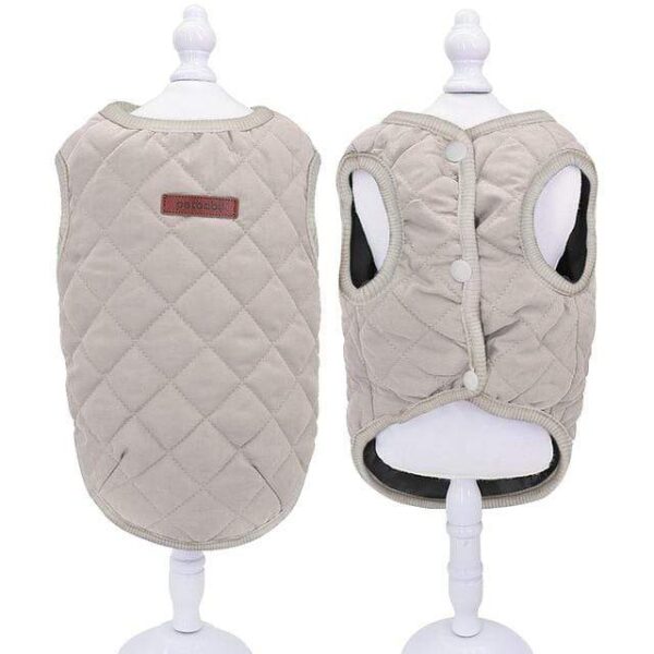 Frenchie World Shop Beige / 2XL French Bulldog Quilted Winter Vest