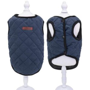 Frenchie World Shop Blue / 2XL French Bulldog Quilted Winter Vest