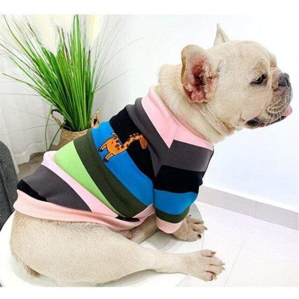 Frenchie World Shop Blue / S French Bulldog Rainbow Crewneck