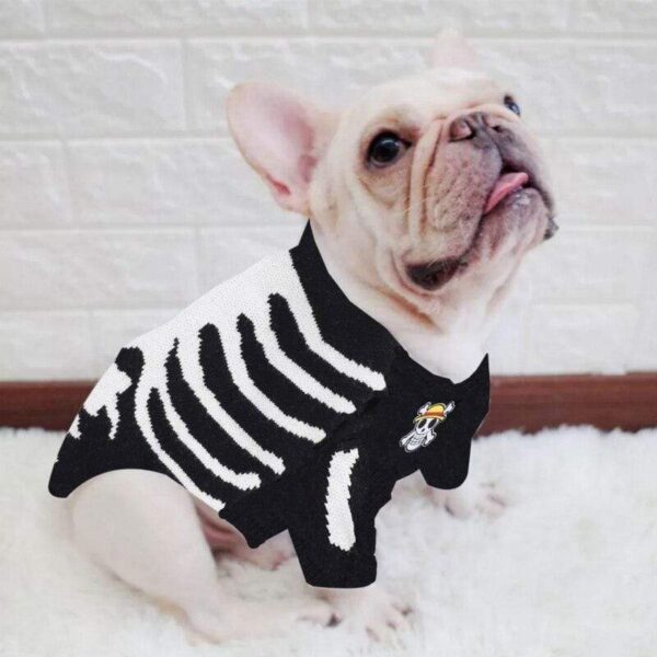 Frenchie World Shop French Bulldog Skull Knitted Sweater