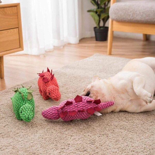 Frenchie World Shop French Bulldog Squeaky Dinosaur Toys