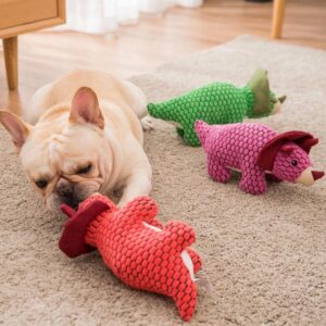 Frenchie World Shop French Bulldog Squeaky Dinosaur Toys