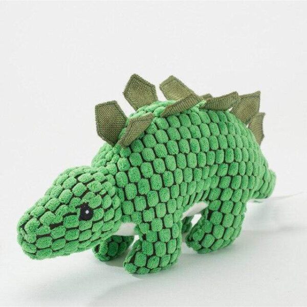 Frenchie World Shop Green Stegosaurus French Bulldog Squeaky Dinosaur Toys