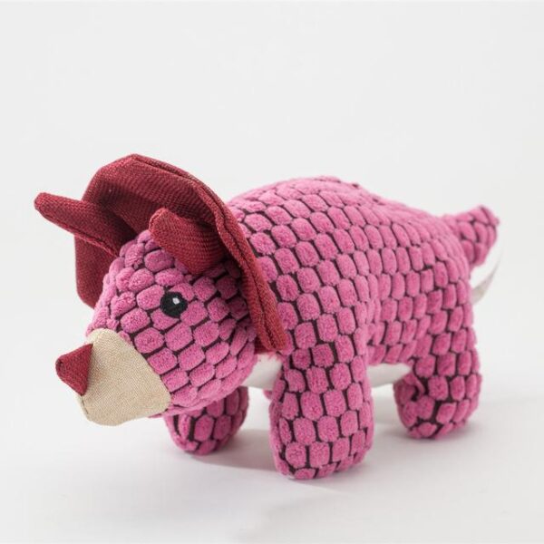 Frenchie World Shop Purple Triceratops French Bulldog Squeaky Dinosaur Toys