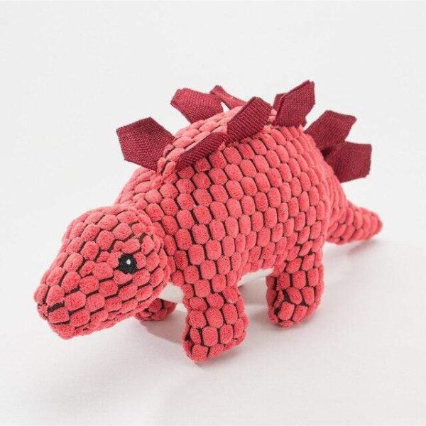 Frenchie World Shop Red Stegosaurus French Bulldog Squeaky Dinosaur Toys