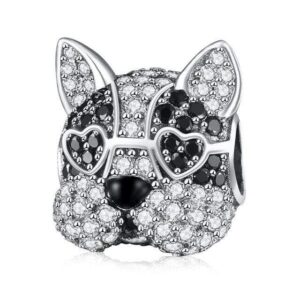 Frenchie World Shop French Bulldog Sterling Silver 925 Bead