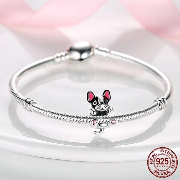 Frenchie World Shop KTC113 French Bulldog Sterling Silver Bracelet Bid