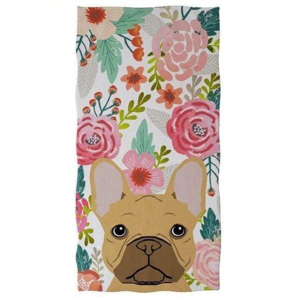 Frenchie World Shop YY2135 / 75x35cm-Z30 French Bulldog Summer Beach Towel