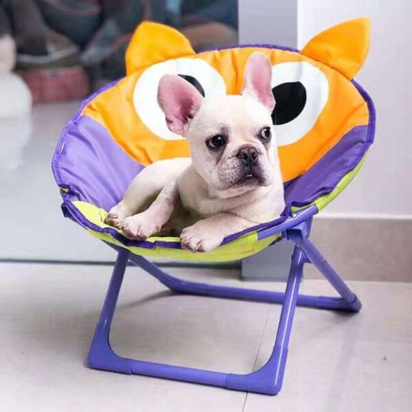 Frenchie World Shop Purple owl French Bulldog Summer Garden Chair