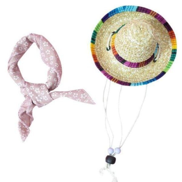 Frenchie World Shop P / M French Bulldog Summer Straw Hat