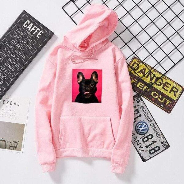 Frenchie World Shop Pink / S French Bulldog Sweatshirt Women Hoodie