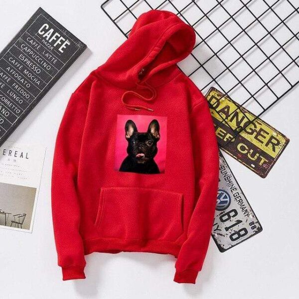 Frenchie World Shop Red / XXL French Bulldog Sweatshirt Women Hoodie