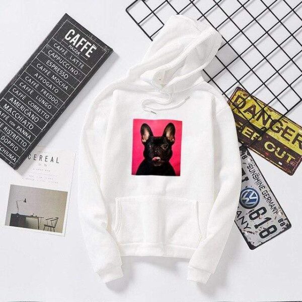 Frenchie World Shop White / XXXL French Bulldog Sweatshirt Women Hoodie