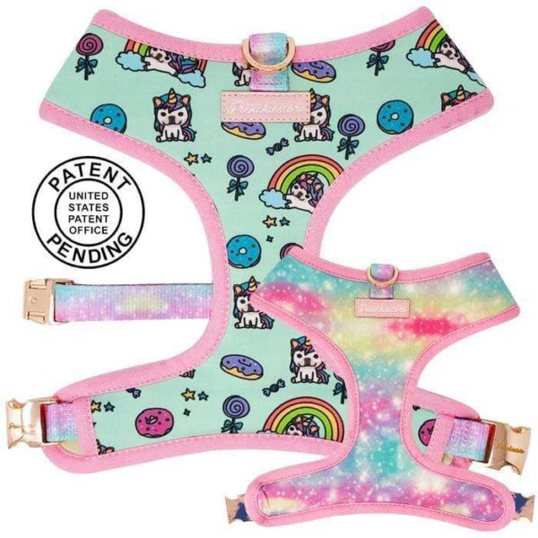Purple Uranus Leashes, Collars & Petwear French Bulldog Unicorn Reversible Harness