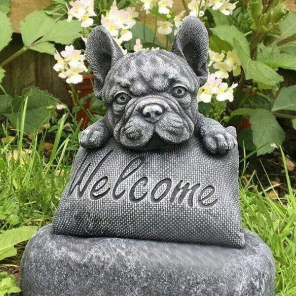 Frenchie World Shop French Bulldog Welcome Statue