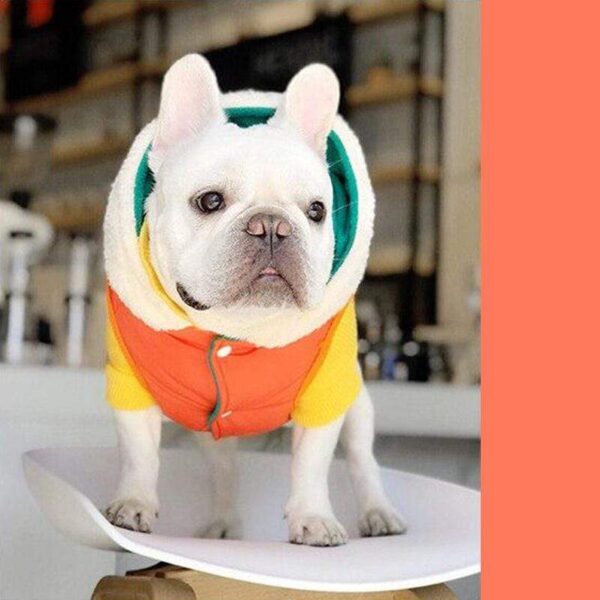 Frenchie World Shop French Bulldog Winter Panel Hooded Jacket