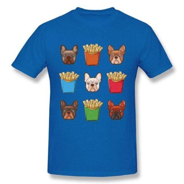 Frenchie World Shop Blue / S French Fries French Bulldog T-shirt