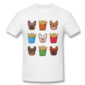 Frenchie World Shop White / S French Fries French Bulldog T-shirt